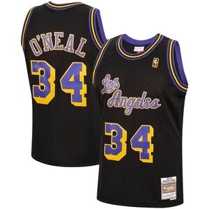 NWT Mitchell & Ness LA Lakers Shaquille O’Neil Black 1996-97 Swingman Jersey M